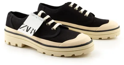 Produktbild von Zara Damen Schuhe Turnschuhe schwarz klobig Stil 40