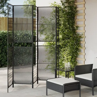 Produktbild von Möbel Paravent 5-tlg. Schwarz Poly Rattan 2024