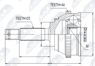 Produktbild von NTY Gelenksatz Antriebswelle Vorne Rechts Vorne Links für HYUNDAI COUPE (GK) NPZ-HY-545