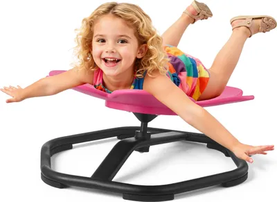 Produktbild von VEVOR Kinderdrehstuhl sensorischer Drehstuhl in Blumenform, 100 kg Tragkraft, sensorisches Spielzeug mit rutschfester Metallfuß, zur Förderung von Koordination Gleichgewicht  Konzentration, Rosa