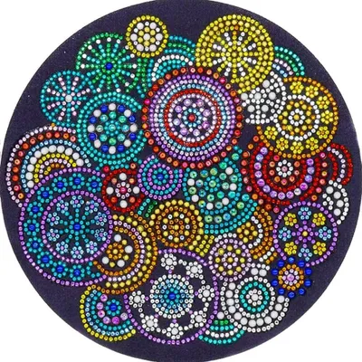 Produktbild von Diamantstickerei Bunte Kreise 30x30cm