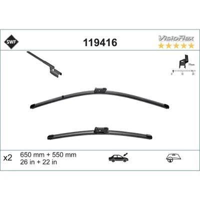 Immagine prodotto di Swf Wischbl-Set Visioflex Per Psa Boxer