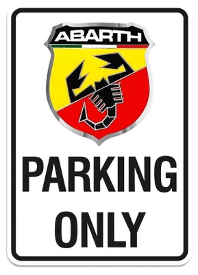 Image de Schild Abarth Parking Only, 28 x 40 cm