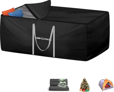 Zdjęcie produktu dla Pokrowiec na poduszkę ogrodową – wodoodporny – 1 sztuka – czarny – materiał Oxford – 125 x 80 x 60 cm