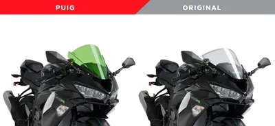Obrázok produktu pre PUIG z-racing zelená obrazovka 350x350mm pre Kawasaki