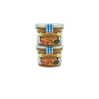 Produktbild von Hertel Grillgenuss Pulled Chicken Sweet Chili verzehrfertig 2x200g (ohne Zusatzstoffe)