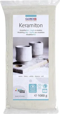 Produktbild von Keramiton, weiss 1000 g Modellierton