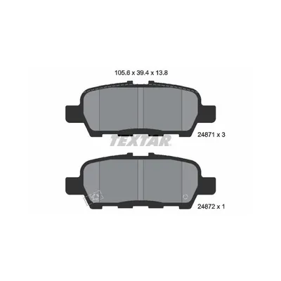 Produktbild von Textar Bremsbeläge hinten für Nissan Juke Murano Pulsar Suzuki Grand Vitara II