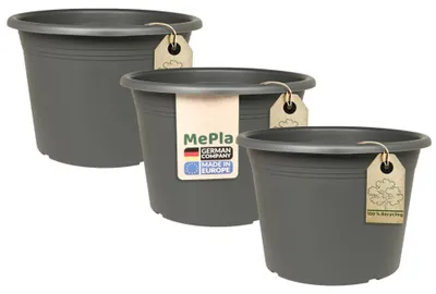 Produktbild von MePla - 3 Stück - Pflanzkübel Cylindro ø 15 anthrazit