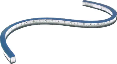 Produktbild von Standardgraph Flexibles Kurvenlineal 30 cm, mm und INCH-Teilung
