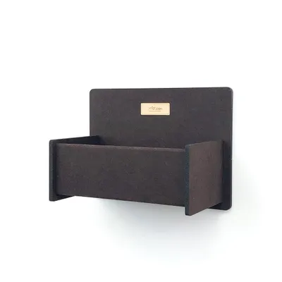 Produktbild von Hängeregal ALLEGRA "UNO" aus Filz (16x30x22 cm) in dunkelbraun meliert