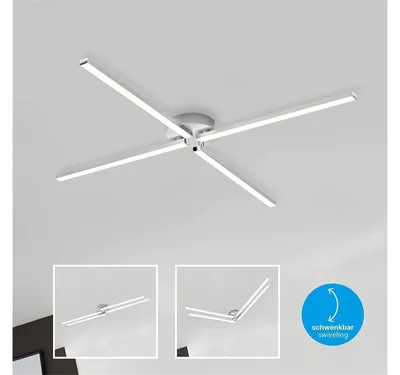 Produktbild von Briloner  Go LED Deckenlampe 4-flammig Schwenkbar 20W Aluminiumfarbig