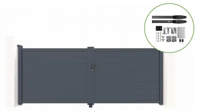 Produktbild von Flügeltor elektrisch 3,5m EIGER H.140cm + Drehtorantrieb HICKER B200