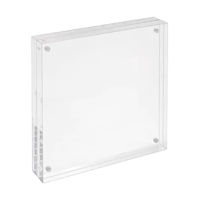 Produktbild von Quadratischer Magnetrahmen 150x150mm aus Acrylglas, 30mm stark / magnetischer Bilderrahmen / Magnet / Rahmen / Fotorahmen / Acryl / Familienfoto / Hochzeit / Zeigis®