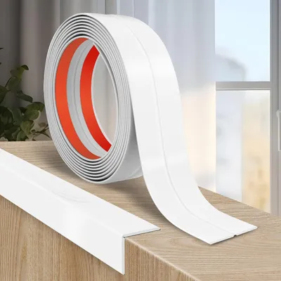 Immagine prodotto di Profili angolari in PVC autoadesivi, flessibili – protezioni per angoli di pareti e bordi di piastrelle