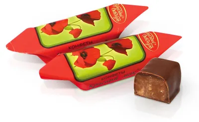 Produktbild von Schokokonfekt - Krasnij mak, in kakaohaltiger Fettglasur, 300 g