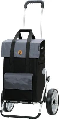 Produktbild von ANDERSEN Einkaufstrolley - Royal Shopper Vektor grau 43 L Einkaufswagen, Reflektor, Thermo, Aluminium, klappbar, Kugellagerrad