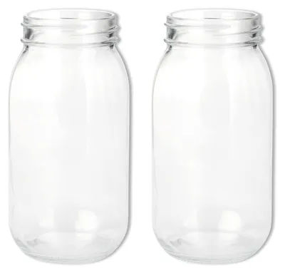 Produktbild von Schramm® Keimglas für Sprossen mit Gestell 750 ml Sprossenglas Keimgerät inkl. Deckel , Ständer und Halter Ersatzgläser Ersatzdeckel Keimgläser Set Keim Glas, Größe:2 Ersatzgläser ohne Deckel