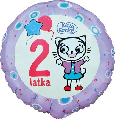 Obrázok produktu pre Mačička Kitten 2. narodeniny fóliový balón - 18 palcov radosti a zábavy pre vašu malú princeznú! Perfektný doplnok na každú oslavu.