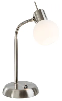 Produktbild von NOWA 57160101 LOXY Tischleuchte Metall Nickel matt, 1x E14 LED