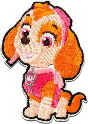 Produktbild von Paw Patrol © Skye - Aufnäher, Bügelbild, Aufbügler, Applikationen, Patches, Flicken, Zum Aufbügeln, Größe: 7 x 4,9 cm