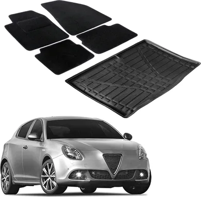 Produktbild von Kofferraumwanne Fußmatten Set Für Alfa Romeo Giulietta 2010-2021, Genaue Passform