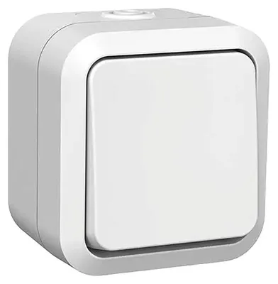Obrázek produktu pro Vodotěsný spínač – QUARX – Aqua Pro – IP55 – 250 V – 10 A – rychlospojka – bílý