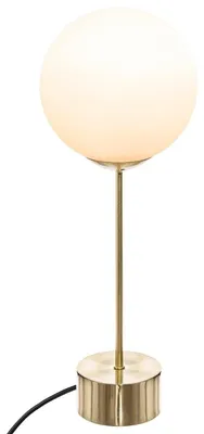 Produktbild von Dris Gold Nachttischlampe mit Glaslampenschirm