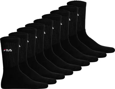Produktbild von FILA Unisex Socken, 9er Pack - Tennissocken, Crew Socks, Logo Schwarz 39-42
