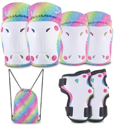 Productafbeelding van 6-in-1 Inline Beschermerset voor Kinderen met Knie- en Elleboogbeschermers