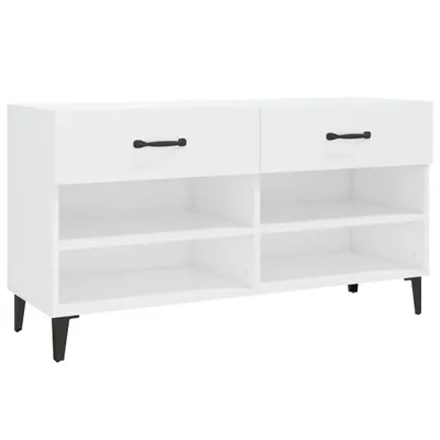 Produktbild von vidaXL Schuhschrank Hochglanz-Weiß 102x35x55 cm Holzwerkstoff