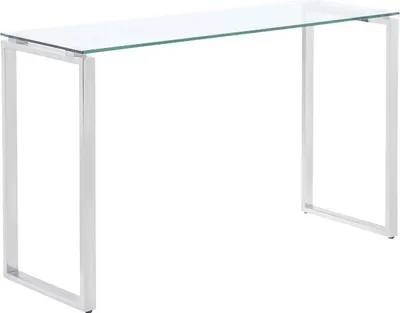 Produktbild von FREYA Konsole - Gehärtetes Glas und verchromtes Metall
