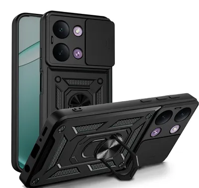 Produktbild von Outdoor Hülle für Xiaomi Redmi 17C Handyhülle mit Kameraschutz & Ringhalter Schwarz