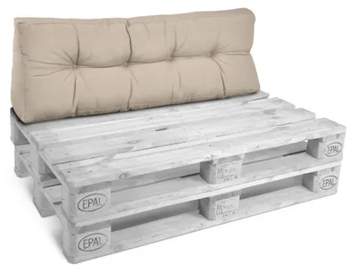 Produktbild von Beautissu Rückenkissen Palettenkissen Outdoor Eco Style, 120x40cm, Beige