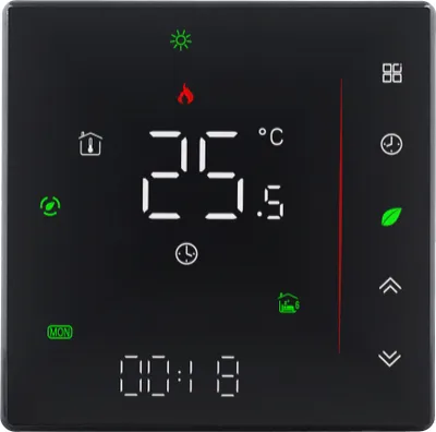 Produktbild von Smart Thermostat WLAN 16A Schwarz, Glasquadrat