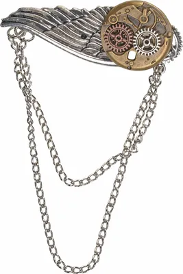 Produktbild von Flügel Brosche zum Steampunk Kostüm - 414014 | Bronze