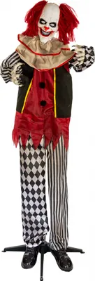 Produktbild von Dämonisch Horrorclown mit Bewegung, Licht & Sound 170 cm