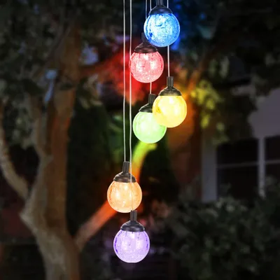 Produktbild von HI Solar LED Deko-Licht Risse-Glas-Design 6 Lampen