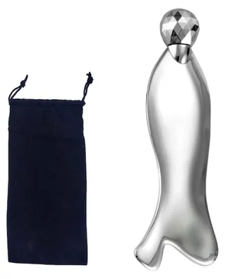 Produktbild von Edelstahl Gua Sha und Massage Augenroller, 2 in 1 für Lymphdrainage und Hautstraffung