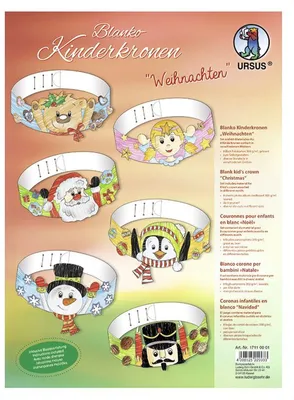 Produktbild von Kinderkronen 'Weihnachten' blanko