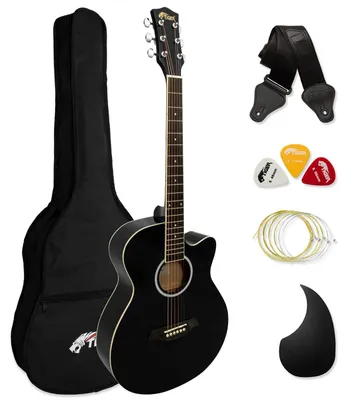 Produktbild von TIGER Akustikgitarre für Anfänger - Schwarz