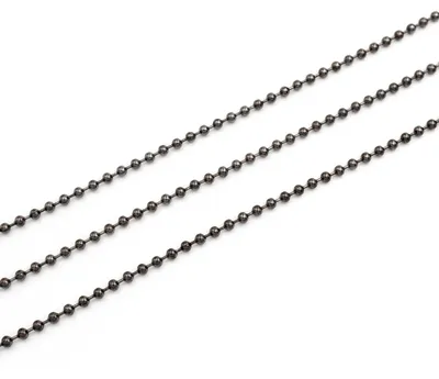 Produktbild von Vintageparts Kugelkette Metalllegierung Gunmetal 3mm, 2 m