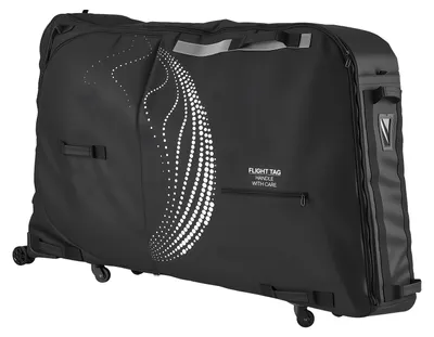 Produktbild von SucceBuy Fahrrad Transporttasche, ausgestattet mit TSA-Schloss, stabilen Platten, Schutzpolstern und Gabelhalterung, passend für Fahrräder mit einem Radstand bis zu 130 cm – ideal für Reisen und Outdoor-Abenteuer