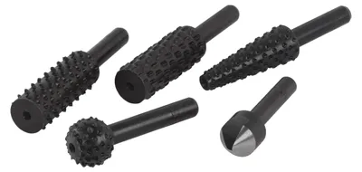 Produktbild von wolfcraft Raspel- und Senker-Set, 5-tlg. I 2540000 I Zum Vorbereiten von Ausspar