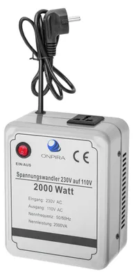 Produktbild von 230V auf 110V Spannungswandler Transformator Wandler Umwandler Converter 220V AC 2000W