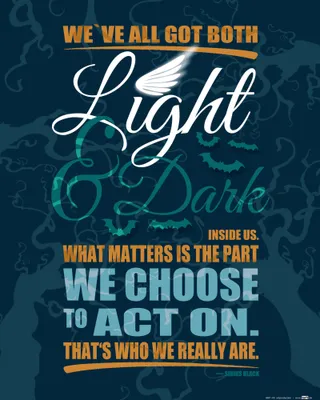 Produktbild von Inspiration Kunstdruck Bild - We've All Got Both Light And Dark Inside Us (50 x 40 cm)