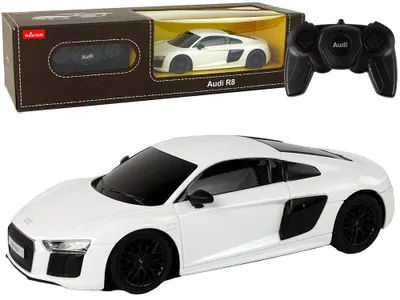 Image de R/C Auto Audi R8 Rastar 1:24 Weiß - (Spielzeug, ferngesteuert)