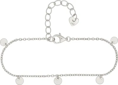 Produktbild von cai Armband 925 Silber rhodiniert Anhänger Plättchen