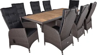 Produktbild von Tischgruppe BRAGA weidengrau Set 06, 9-tlg.