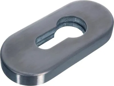 Produktbild von NAJDER Edelstahl Türgriff Ovale Rosette - Edelstahlschild für Türgriffe - Drückerrosette - Innentüren Rosette - Silber - INOX A2 - AISI 304